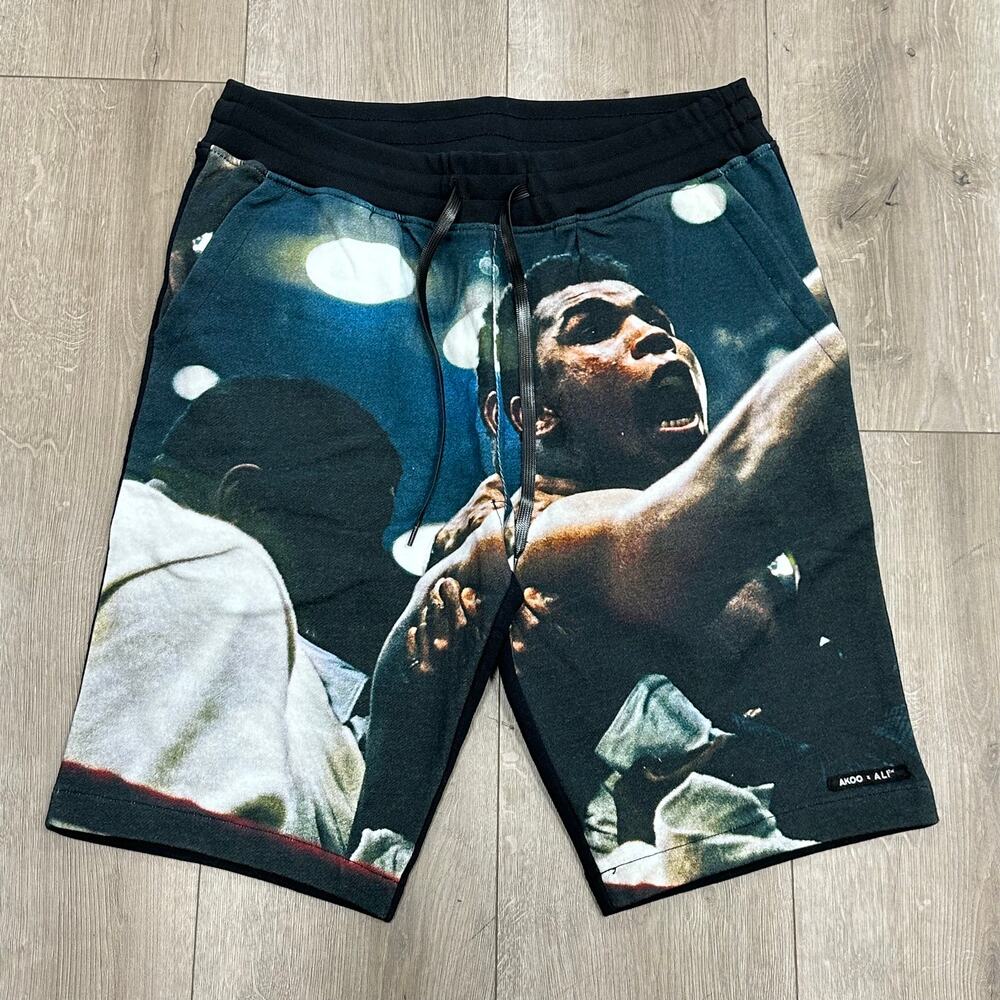 Akoo Muhammad Ali Collab Sweat Shorts Size S Small B30